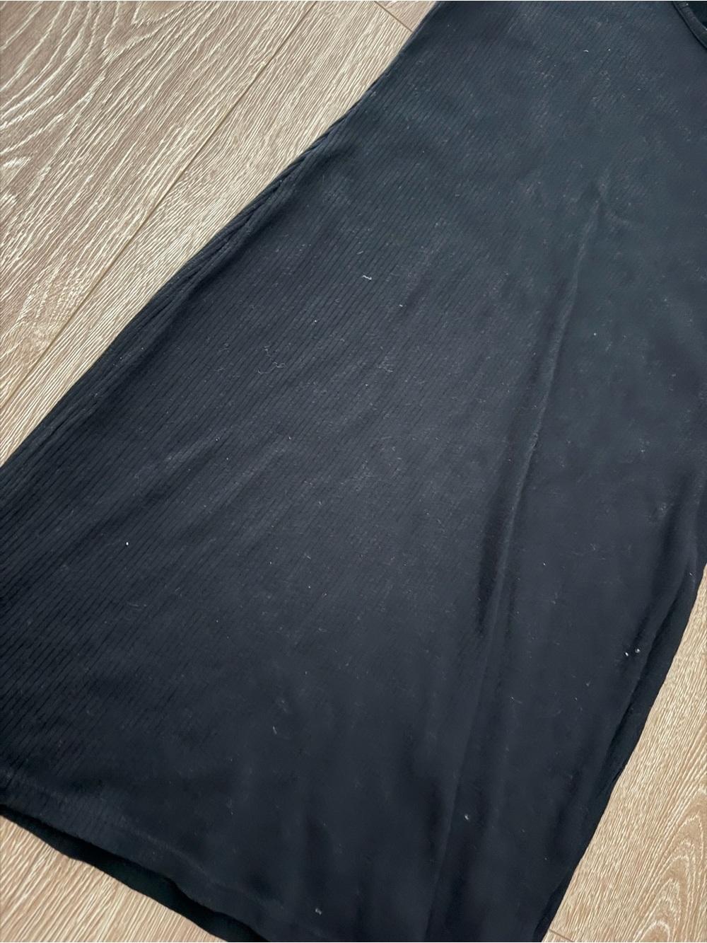 Mossimo Supply Co. Black Ribbed Scoop-Neck Short Sleeve Mini Dress - Picture 3 of 3